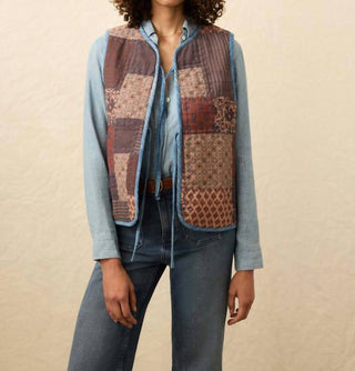 Faherty - Indigo Quilted Patchwork Vest