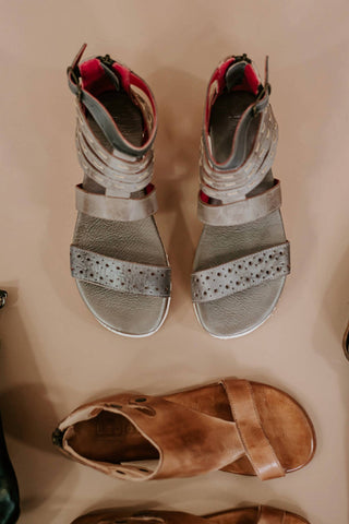 Bedstu - Women's Leather Zipper Platforms Sandals Shoes