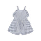 Búho - Girl's Gingham Muslin Jumpsuit