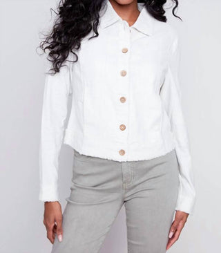 Charlie B - Button Front Linen Jacket