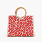 America & Beyond - Women's Leopard Beaded Tote Bag
