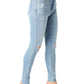Judy Blue - Mid Rise Tummy Control Destroy Skinny Jeans