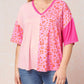 Entro - Color Block Leopard Top
