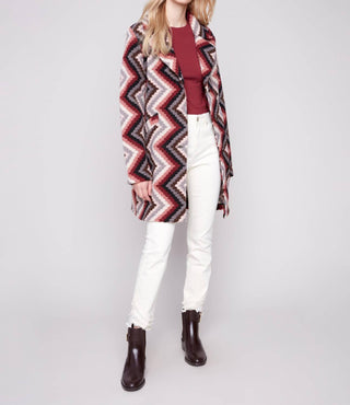 Charlie B - Long Crochet Coat With Button Closure