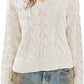 Free People - V-neck Cable Sweater