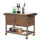 Outdoor Wicker Bar Cart