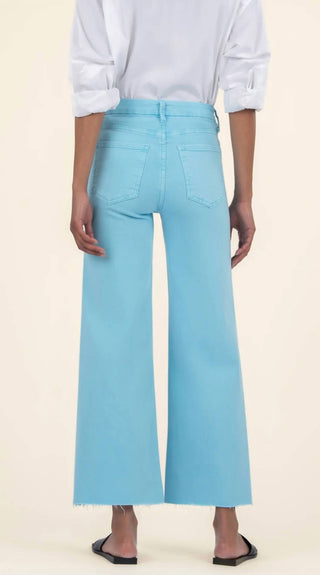 Kut From The Kloth - Meg High Rise Fab Ab Wide Leg Raw Jeans