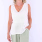 Cadenza Italy - Soft V-neck Sleeveless Top