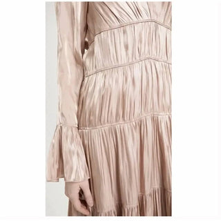 Cinq A Sept - Nina Tiered Satin Midi Dress