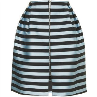 Topshop - Striped A Line Scuba Skirt