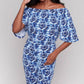 Charlie B - Lily Print Off Shoulder Knit Top