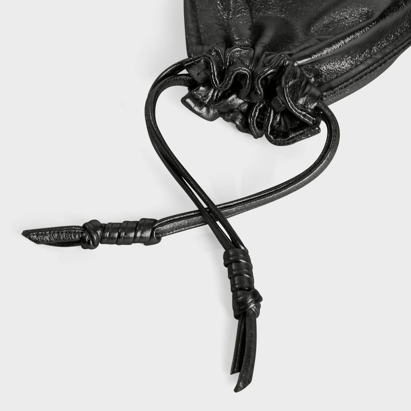 Lemiz - Women's Mini Bowie Drawstring Crossbody Leather Bag