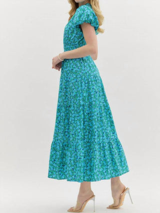 Entro - Floral Tiered Midi Dress