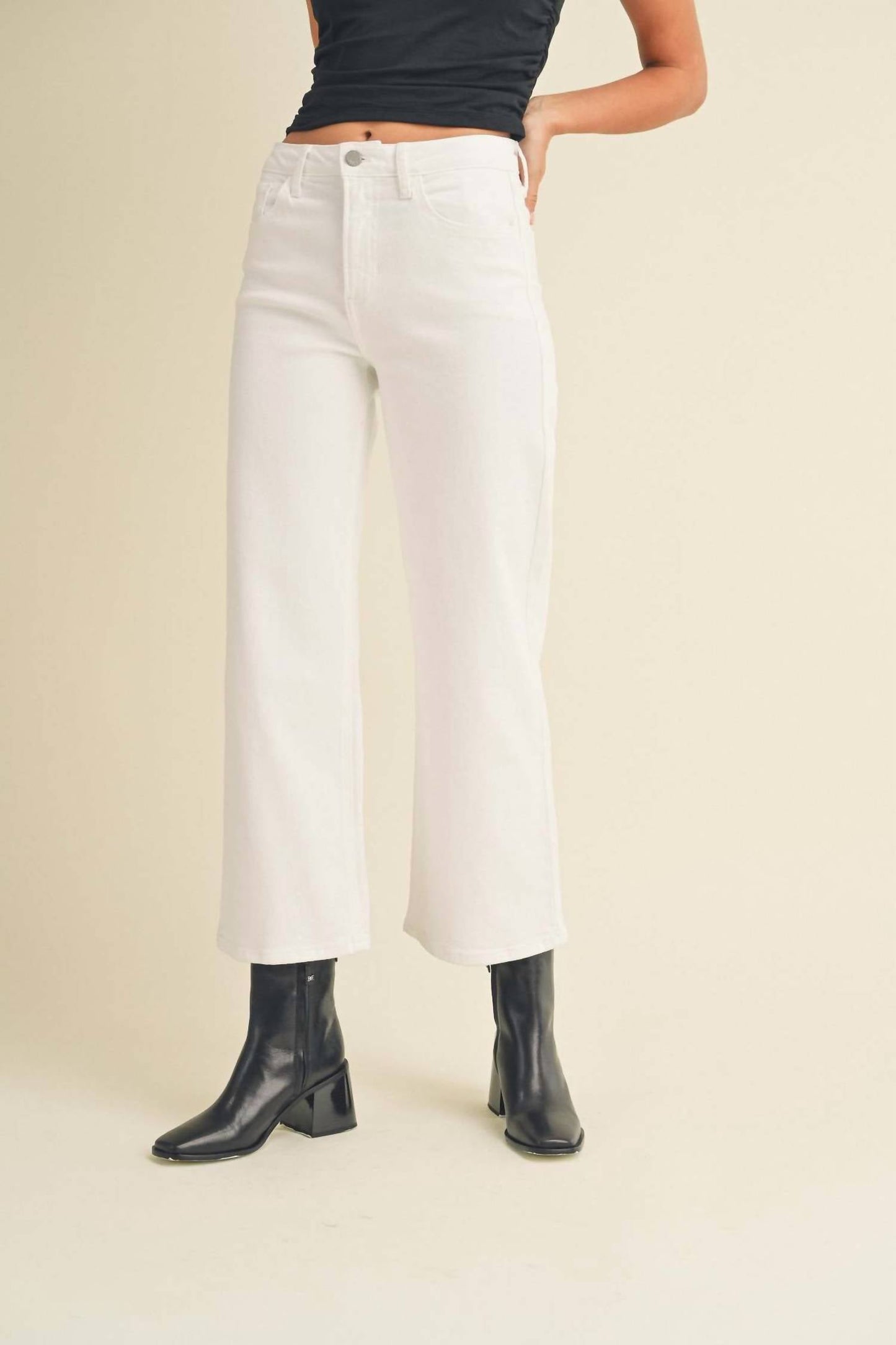 Just Black Denim - Slim Wide Leg Jeans
