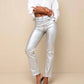 Daze - Smarty Coated Slim Straight Pants