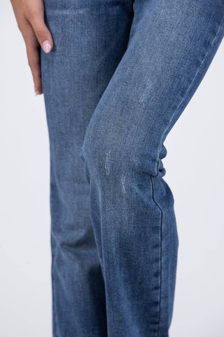 Risen - Must Have You High-Rise Tummy Control Flare Denim Jeans