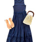 Current Air - Pleated Eyelet Midi Skirt