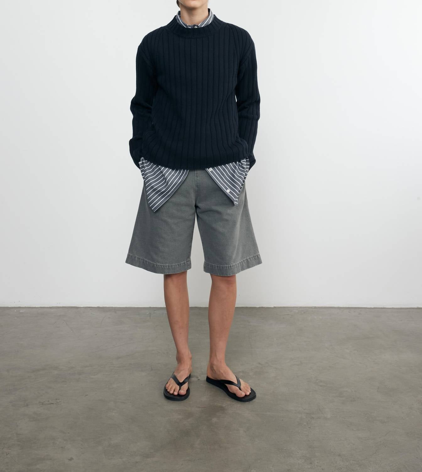 Enza Costa - CHUNKY COTTON FISHERMAN SWEATER
