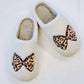 Gabby - Women's Cozy Cheetah Bow Slippers