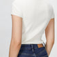 6397 - RIBBED MINI V NECK TEE