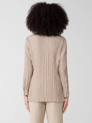Eileen Fisher - Wheat CLSSCR CLLR Pleat Shirt