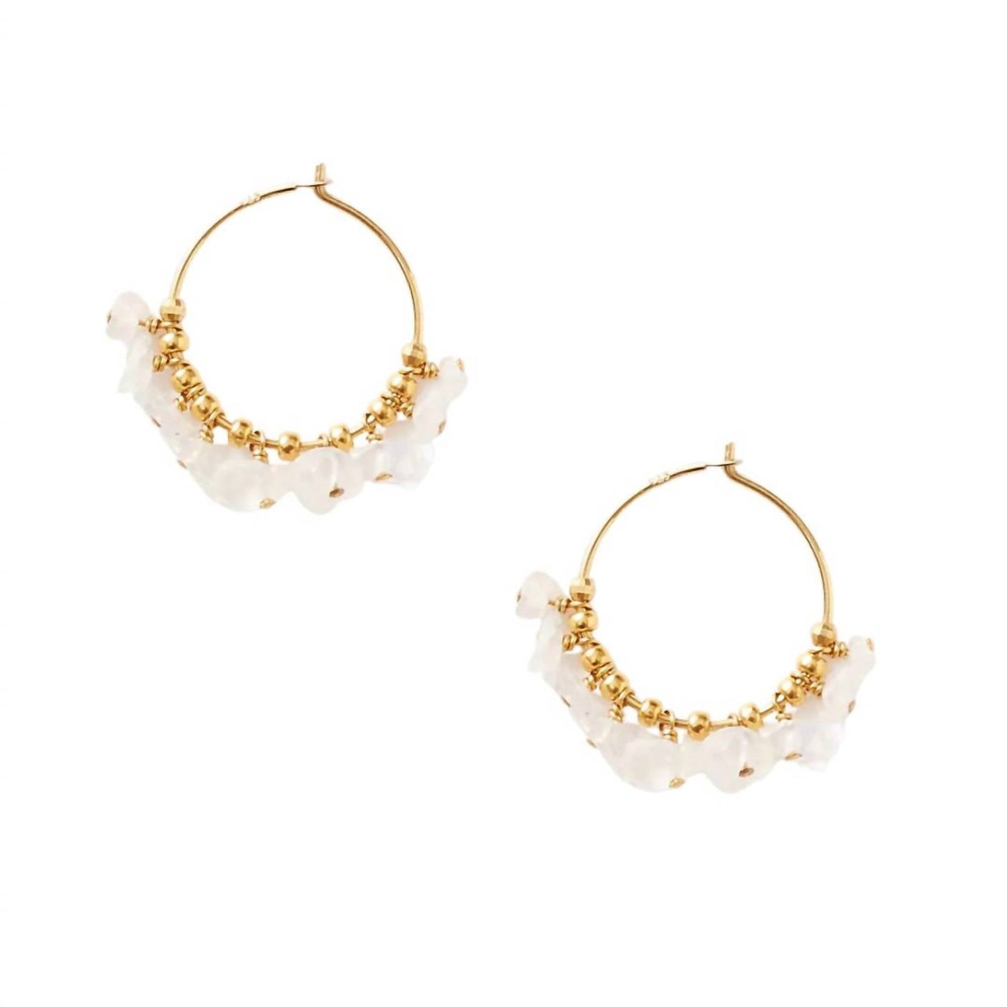 Chan Luu - Women's Moonstone Heishi Hoops