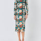 2.7 August Apparel - Floral Cut Out Midi Dress