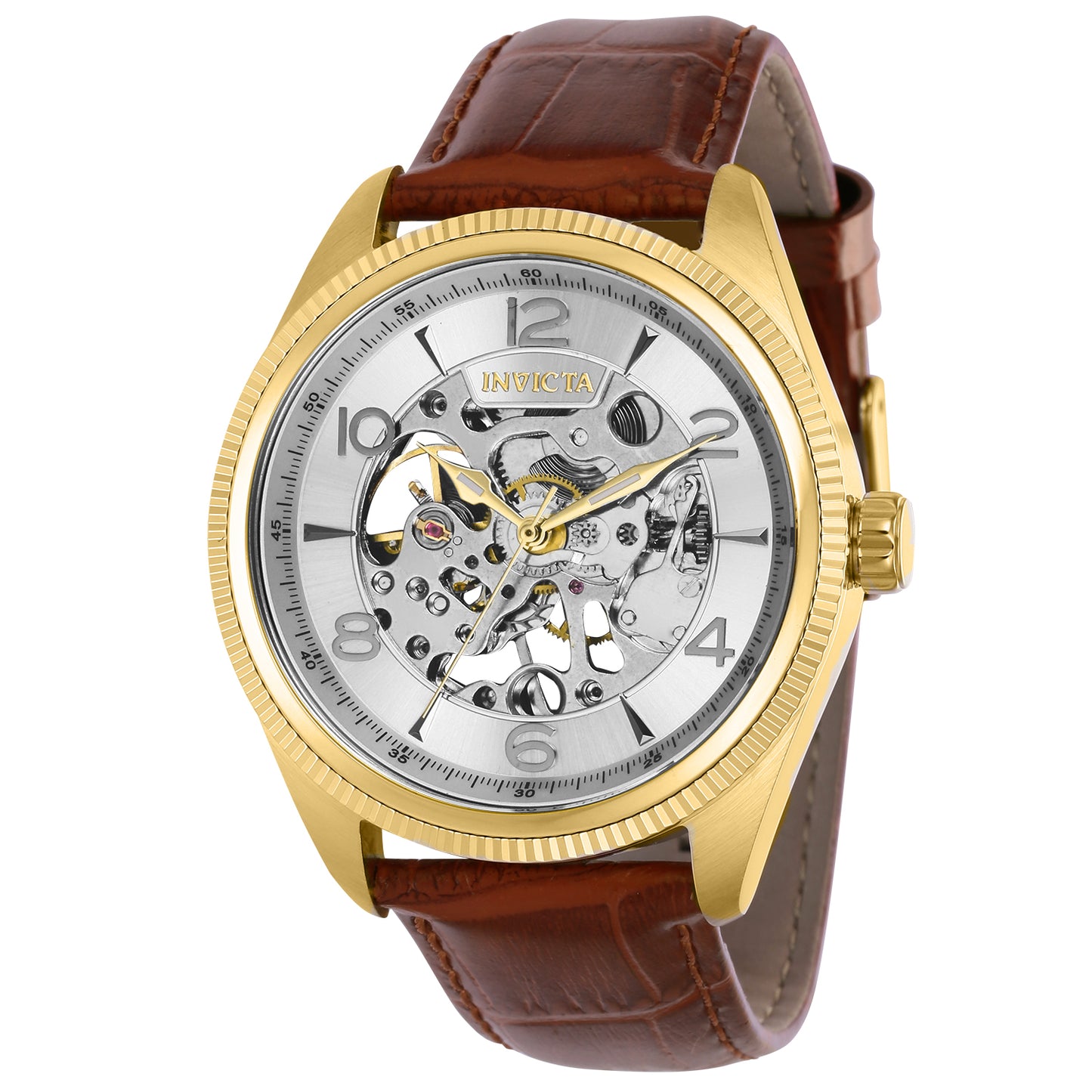 Invicta Men's IN-37933 43mm Silver Dial Manual-Wind Watch