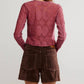 Free People - Jae Sheer Lace Knit Top