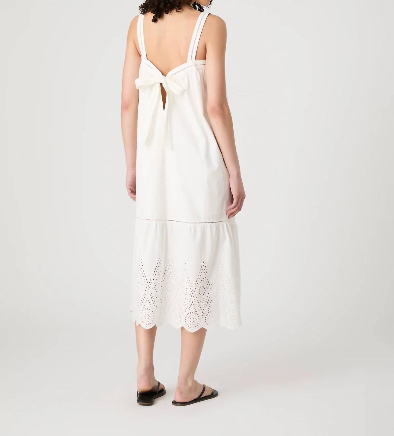 French Connection - Cotton Square Neck Midi Dress