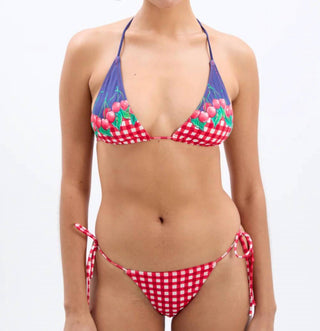 Damson Madder - Tie Front Triangle Bikini Top