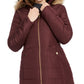 CELEBRITY PINK Women's Burgundy Faux Fur Coat - Size XS
