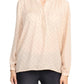 Adrianna Papell - Crewneck Long Sleeves Button Detail Woven Top