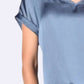 Frank Lyman - Woven V-neck Short Sleeve Top