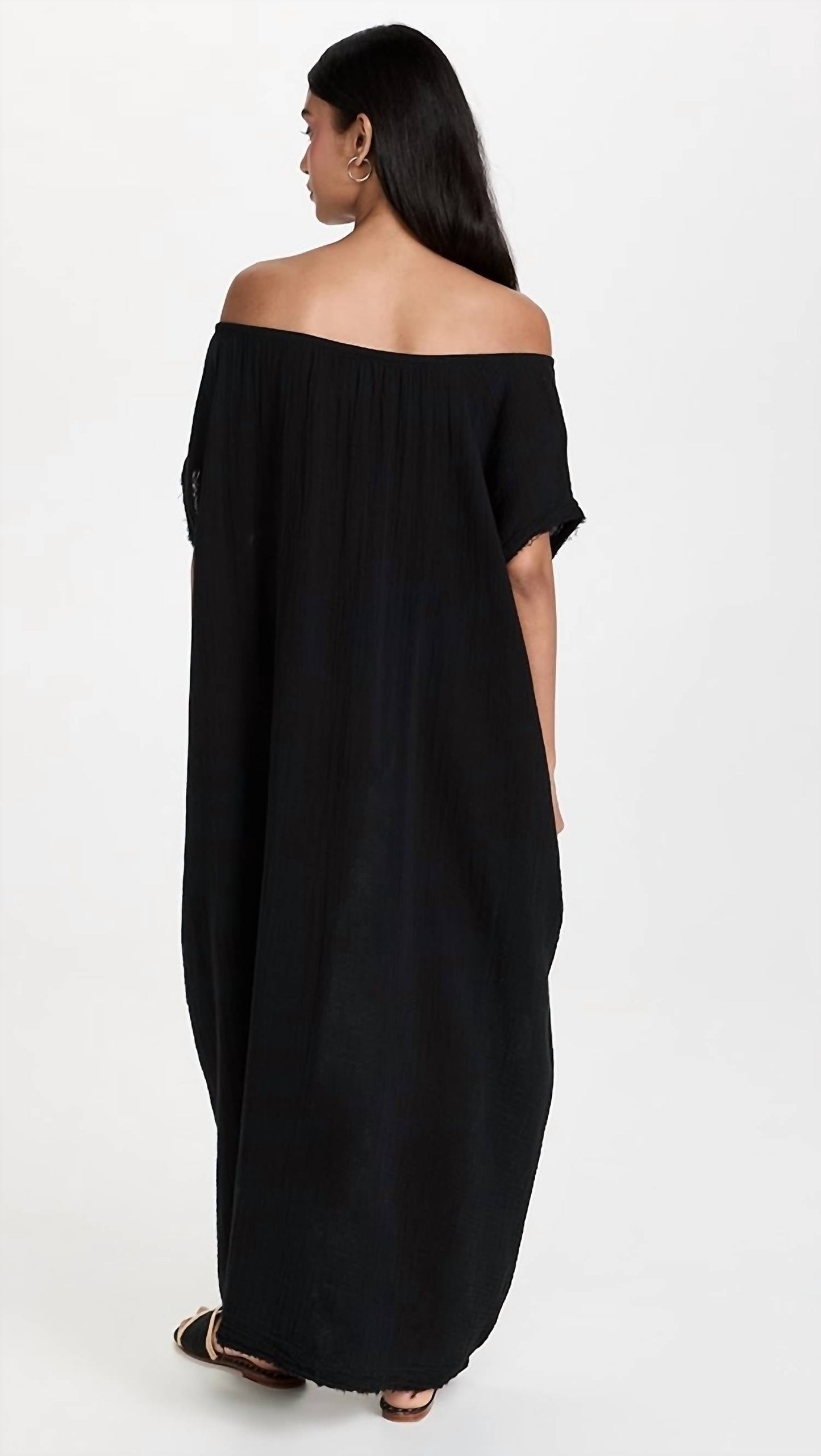 9Seed - Moonstone Gauze Off Shoulder Caftan