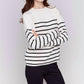 Charlie B - Striped Jacquard Crew Neck Sweater