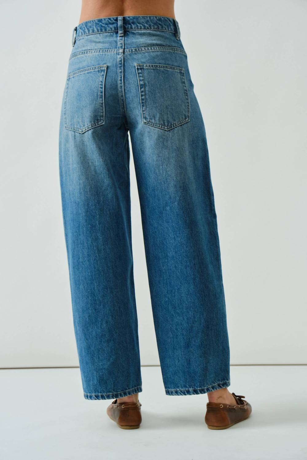 Aaron & Amber - Women's Comfy Slim Semi Barrel Pants