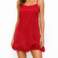 Alice + Olivia - Ruffle Hem Slip Dress