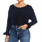 Sioni Feather Trim Cuff Sweater