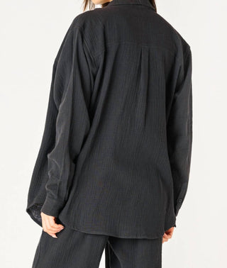 Dex - Textured Button Up Blouse