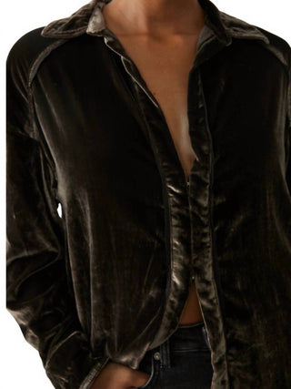 Free People - Marianne Velvet Long Sleeve Shirt