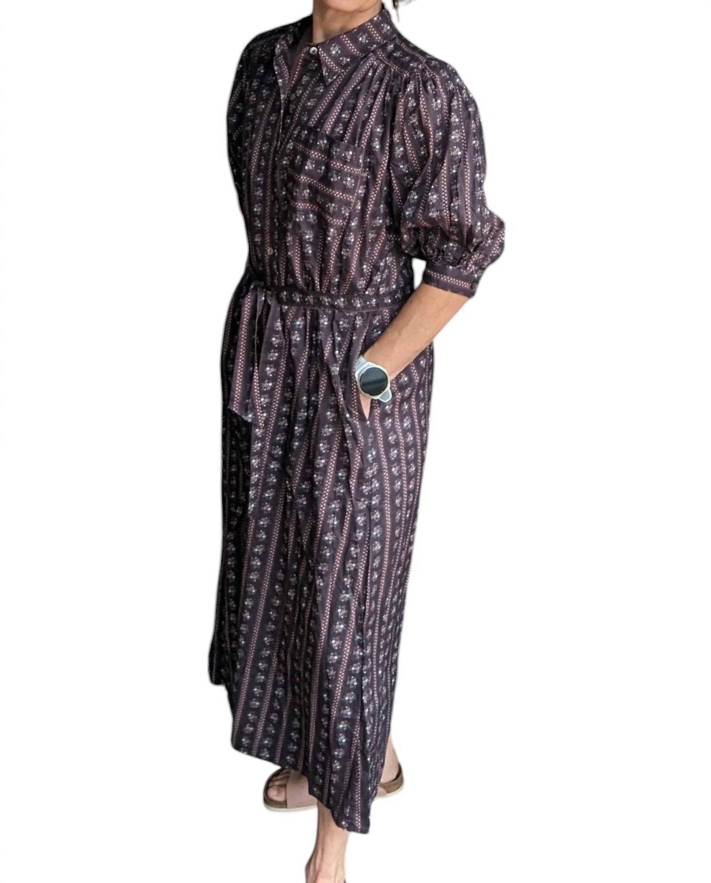 Entro - Printed Button Down Dress