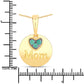 0.17 Carat Genuine Emerald .925 Sterling Silver Pendant