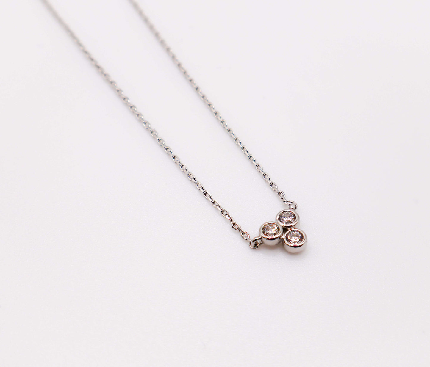 Trinity Faux Diamond Sparkle Necklace | Elegance Redefined