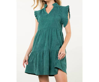 Thml - Flutter Sleeve Corduroy Midi Dress