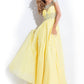 Rachel Allan - Beaded High Mesh Neck Chiffon Prom Gown