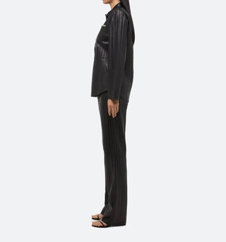 Helmut Lang - Pleated Leather Classic Shirt