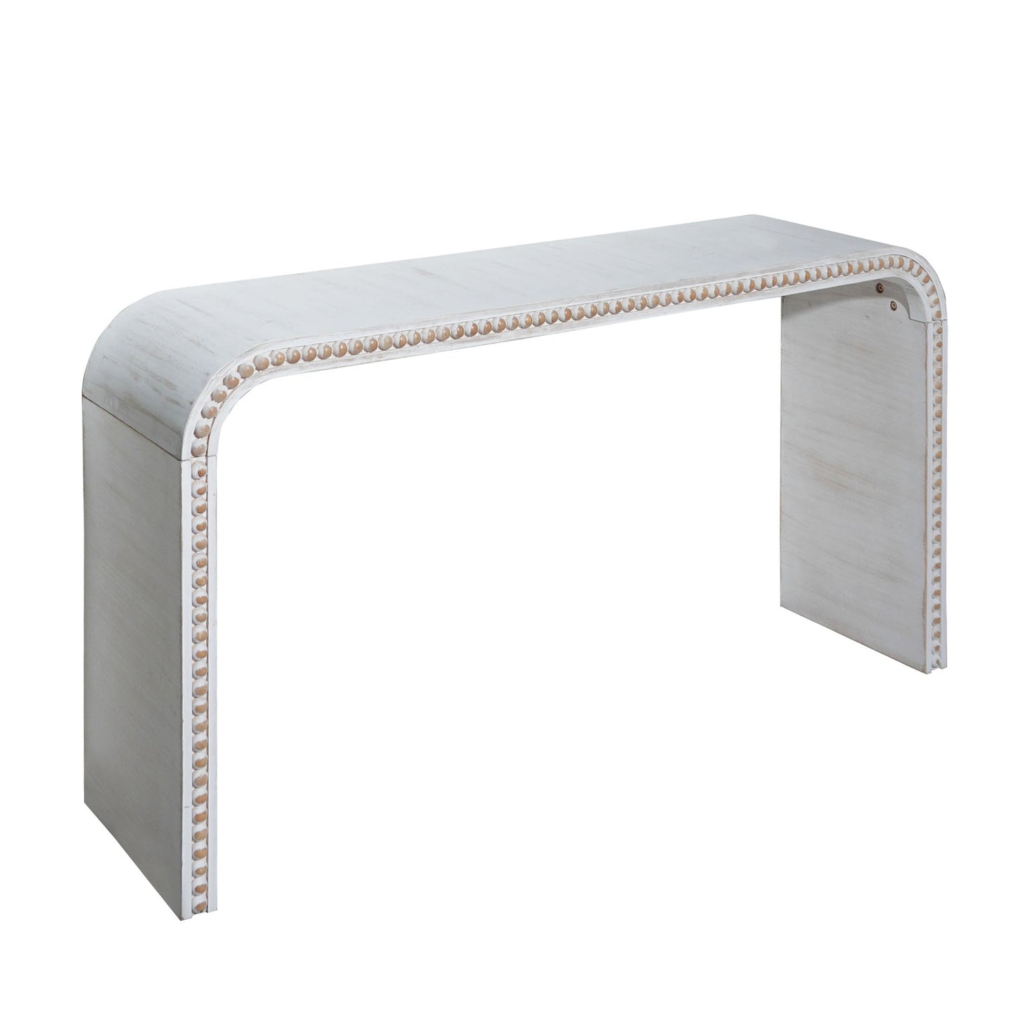 Washed White Console Table, 59in Entryway Table