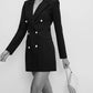 Good American - Ponte Embellished Blazer Dress