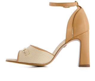 Andrea - Women's Heeled Ankle Strap Sandals